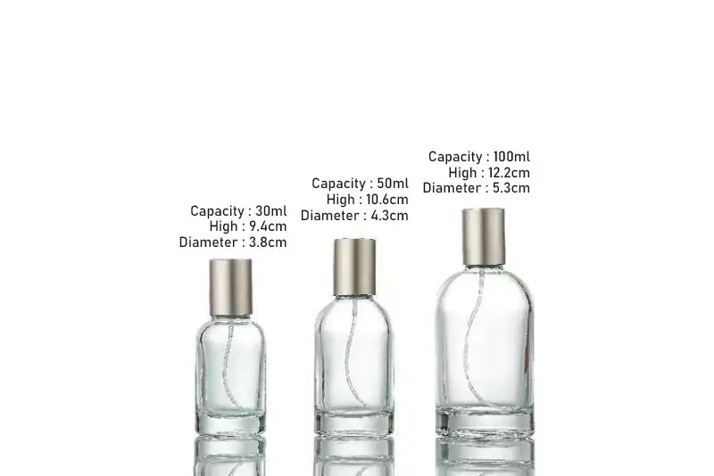 Silver Cap Perfume Bottles