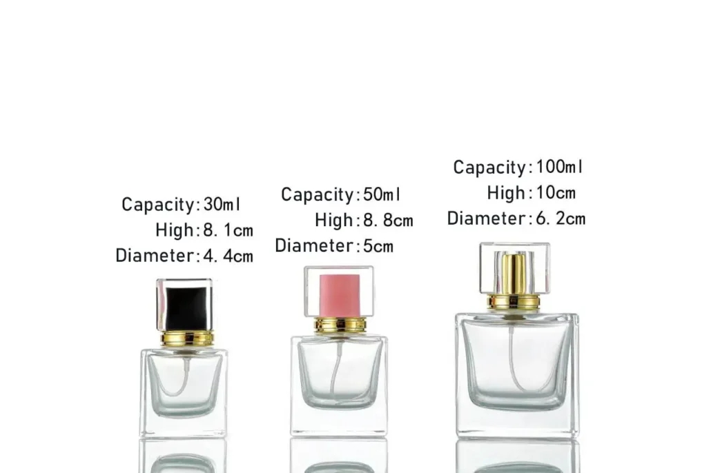 Transparent Lid Glass Perfume Bottle